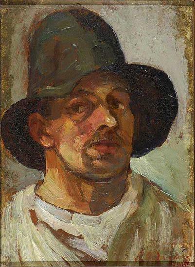 Theo van Doesburg Selfportrait with hat. China oil painting art